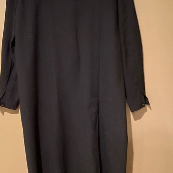 Billy Jack For Her Vintage 100% Wool Black Classy Shift Dress Size 9/10 - Picture 9 of 13